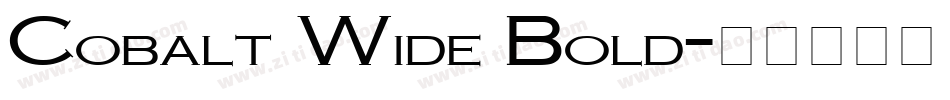 Cobalt Wide Bold字体转换
